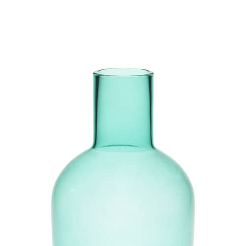 Carafe Bottiglia verre bleu / Vase - H 25,5 cm - Bitossi Home - Turquoise - Verre soufflé