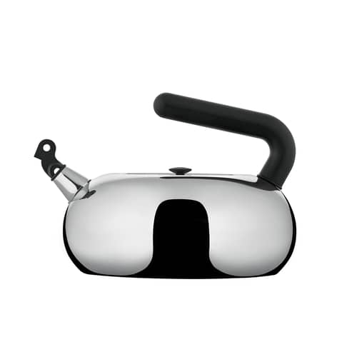 Bouilloire Bulbul   / 2,5L - Induction / Alessi 100 Values Collection - Alessi - Acier & noir - Acier inoxydable, Polyamide