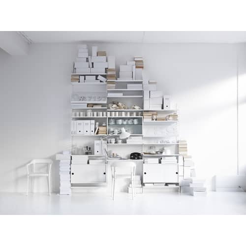 Bureau / L 78 x P 58 cm - String Furniture - Blanc - MDF laqué