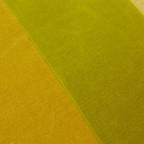 Cuscino Striped velvet tessuto giallo / 40 x 60 cm - HK LIVING - Giallo, Verde - Cotone, Poliestere, Velluto