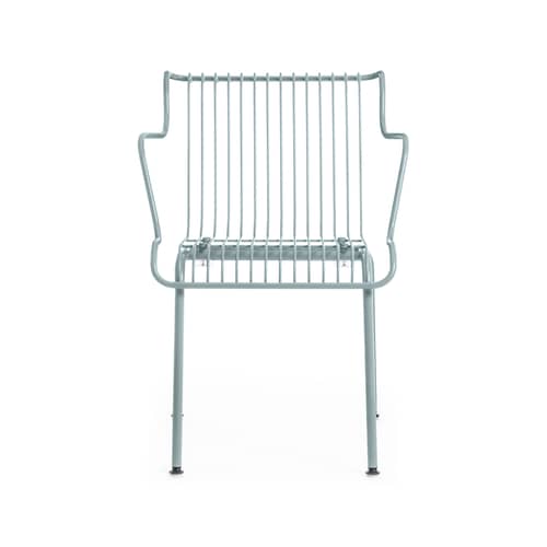 Fauteuil de repas empilable South métal bleu / Konstantin Grcic, 2023 - Magis - Bleu ciel - Acier