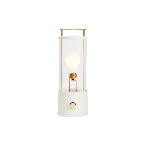 Lampe sans fil rechargeable The Muse 2.0 métal blanc / IP44 - TALA - Blanc Candlenut - Aluminium, Verre borosilicaté