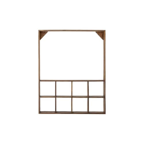 Wandregal Marino holz braun / Vitrine - B 70 x T 10 x H 88 cm / Recyceltes Altholz - Bloomingville - Dunkles Holz - Recyceltes Holz