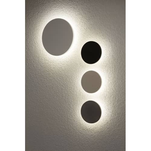 Camouflage LED Outdoor wall light metal grey / Ø 24 cm - Flos - Charcoal grey - Thermolacquered aluminium