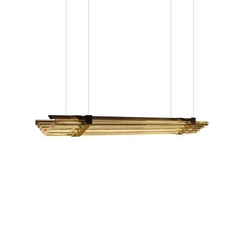Sospensione Seagull LED materiale plastico trasparente / L 120 cm - DCW éditions - L 120 cm / Bronzo - Acciaio, PMMA