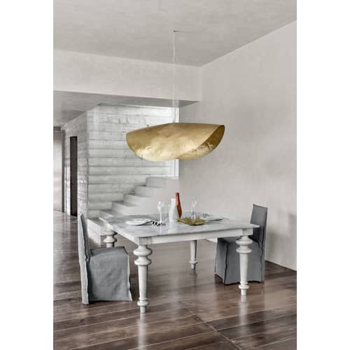Suspension Brass 96 métal / L 120 cm - Gervasoni - Nickel - Nickel