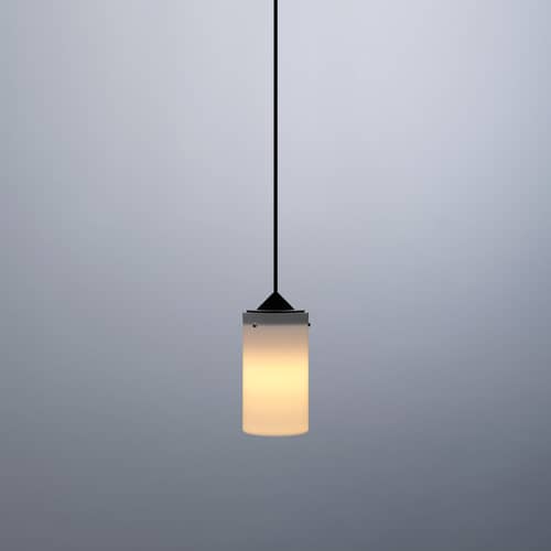 Suspension Tobo Porcelaine P180 céramique blanc / Ø 10 x H 18 cm - DCW éditions - H 18 cm / Blanc - Aluminium, Porcelaine