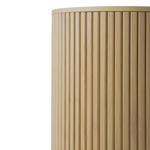 Table d\'appoint Roller Max bois naturel / Coffre - Ø 40 x H 42 cm - Ethnicraft - Chêne naturel huilé - Chêne massif huilé