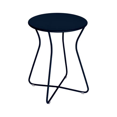 Tabouret Cocotte métal bleu / Table d\'appoint - H 45 cm - Fermob - Bleu abysse - Acier