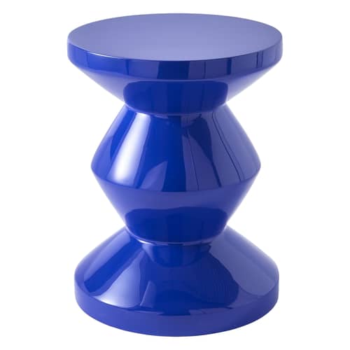 Tabouret Zig Zag - Pols Potten - Bleu foncé - Polyester laqué
