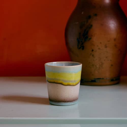 Set de 4 tasses à café 70s ceramics / 23 cl - HK LIVING - Pop art - Grès émaillé