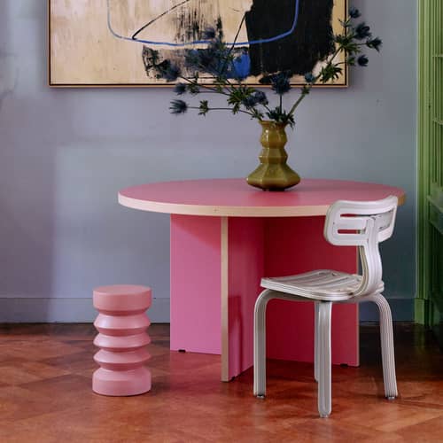 Tavolino d\'appoggio Stoneware ceramica rosa / Ø 23 x H 41 cm - HK LIVING - Rosa - Gres