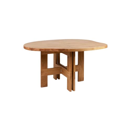 Tavolo ovale Farmhouse Pond legno naturale / 117 x 140,5 cm - 6 persone - Frama  - Rovere naturale - Massello di quercia oliato
