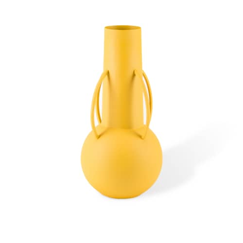 Set de 4 vases Roman métal / Usage décoratif seulement - Pols Potten - Tons verts - Fer laqué