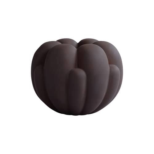 Vaso Bloom Petit ceramica marrone / Ø 22,5 x H 18 cm - 101 COPENHAGEN - Cioccolato - Calcestruzzo fibrorinforzato, Ceramica