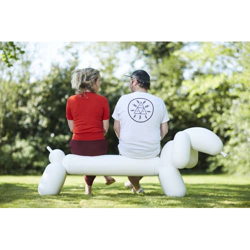 Banc Attackle! plastique noir / L 195 cm - 2 places - Fatboy - Noir - Polyéthylène recyclé