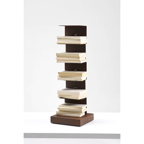 Original Ptolomeo Bookcase metal brown / 1 face - H 75 cm - Opinion Ciatti - Corten brown (Rusty effect) - Steel