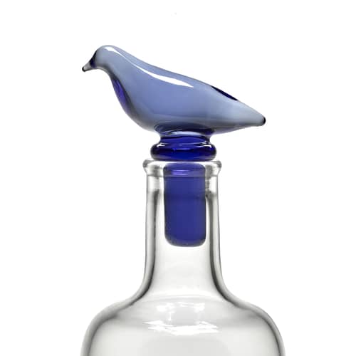 Caraffa Perch vetro trasparente / Ø 9 x H 30,5 cm - Serax - Trasparente e blu - Vetro