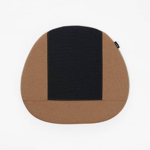Cuscino per seduta Soft Seat tessuto marrone / type B - L 41,5 x P 37 cm / Set di 3 - Vitra - Cognac (tessuto Plano 99) - Feltro, Tessuto Plano