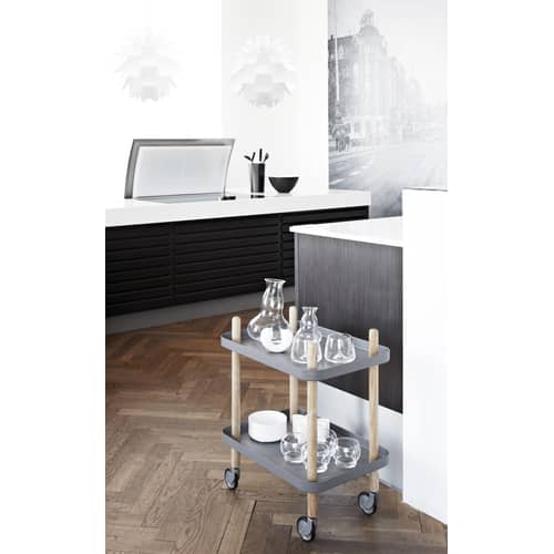 Desserte Block métal blanc / 50 x 35 cm - Normann Copenhagen - Blanc - Acier, Frêne