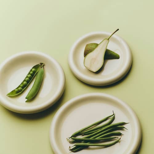 Dessertteller Barro keramik grün / Ø 18 cm - Set von 2 - Hay - Pistazie - emaillierter Sandstein