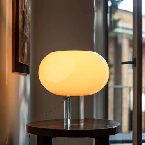 Lampe de table Buds 2 verre beige / Ø 41 x H 42 cm - Foscarini - Beige rosé - PMMA, Verre soufflé
