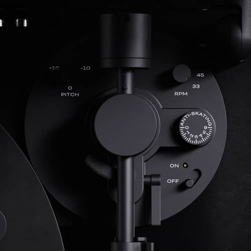 Platine vinyle Turntable verre noir / Bluetooth 5.0 - Transparent Speaker - Noir / Transparent - Aluminium, Verre trempé