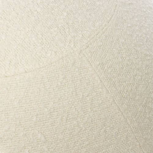 Pouf Bouclette Regular blanc / Ergonomique - Ø 55 cm / Laine bouclette - BLOON PARIS - Coton - Laine bouclée, PVC