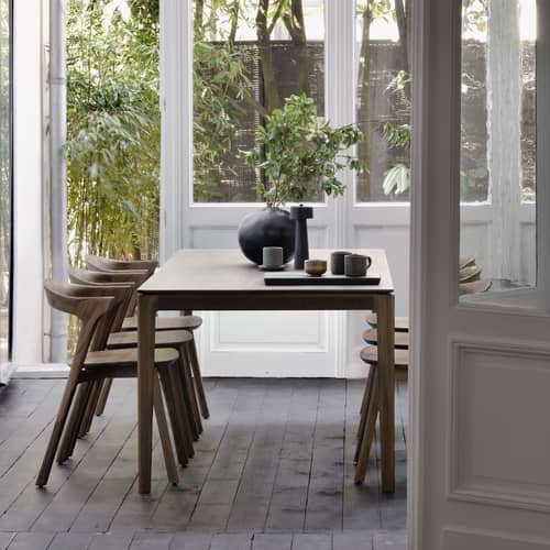 Table rectangulaire Bok bois marron / 240 x 100 cm - 10 personnes - Ethnicraft - Teck brun - Teck massif teinté brun