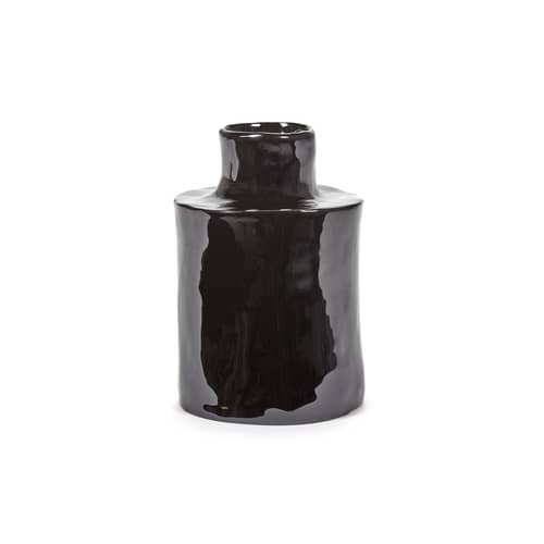 Vase Héléna 4 / Ø 10 x H 15 cm - Mini - Serax - n° 4 / Brun foncé - Grès