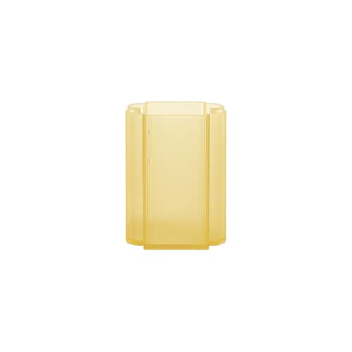 Vase Okra plastikmaterial gelb / H 24 cm - Recycled / Patricia Urquiola, 2024 - Kartell - Gelb - Recyceltes PMMA