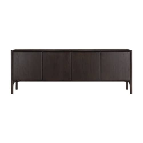 Buffet PI bois marron / L 230 x H 83 cm - Ethnicraft - Teck brun foncé - Teck massif teinté