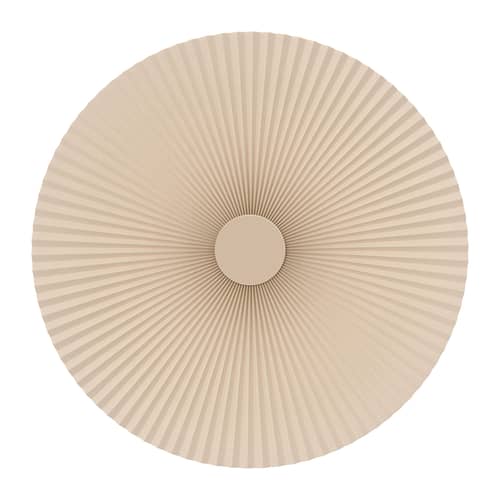 Applique Carmen tessuto beige / Ø 90 cm - Hartô - Sabbia dorata - metallo laccato, Tessuto plissettato