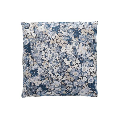 Coussin d\'extérieur Liberty tissu bleu / 45 x 45 cm - Kartell - Bleu (Liberty Artemis) -  Ouate, Tissu outdoor