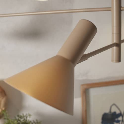 Deckenleuchte Izmir metall beige / Verstellbare Arme & ausrichtbare Lampenschirme - L 124 cm - It\'s about Romi - Sandfarben - Eisen
