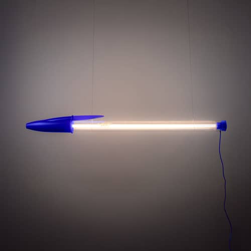 Lampe Bic Lamp bleu / LED - H 178 cm - Seletti - Bleu - Polycristal