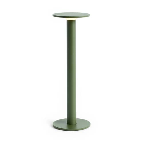Lampe extérieur sans fil rechargeable Host Large / LED - H 30 cm / Fixation magnétique - Hay - Vert olive - Acier thermolaqué, Aimant, Aluminium thermolaqué