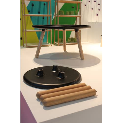 Set de 2 patères Dropit Small bois / H 7,7 cm - Normann Copenhagen - Noir - Small / H 7,7 cm - Bois peint