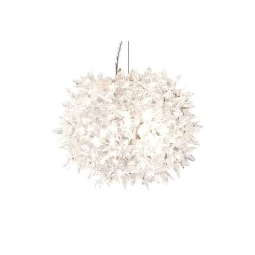Bloom Bouquet Pendant plastic material transparent Round - Small - Ø 28 cm x H 19 cm - Kartell - Crystal - Polycarbonate