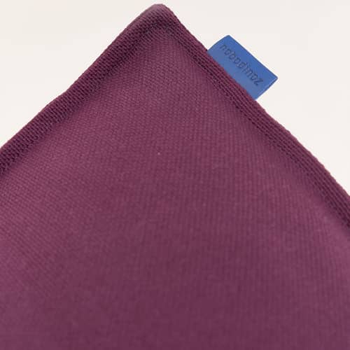 Pouf Lucky tissu violet - NOBODINOZ - Prune - Coton biologique, Polystyrène expansé