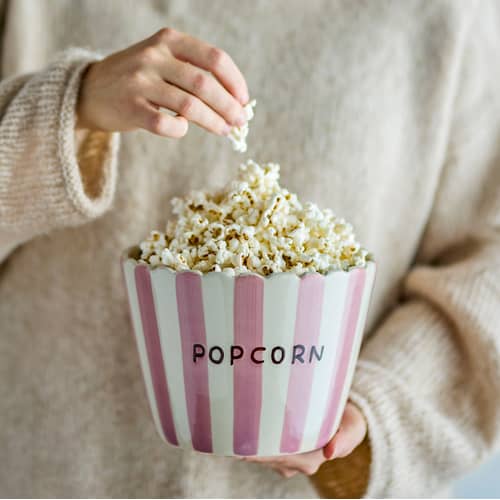 Chip - Pop Corn Salad bowl ceramic pink / Ø 17.5 x H 13.5 cm - Bloomingville - Pop Corn / Pink / Ø 17.5 x H 13.5 cm - Sandstone