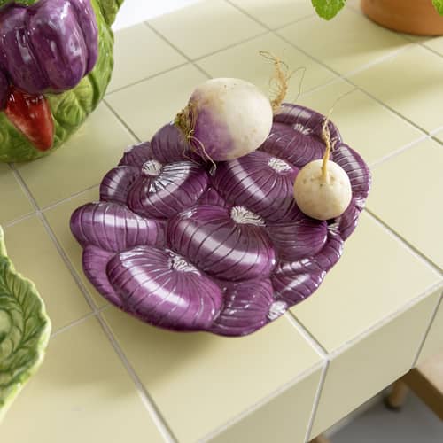 Legume Onion Serving dish ceramic purple / 23.5 x 18 cm - & klevering - Onion - Dolomite ceramic
