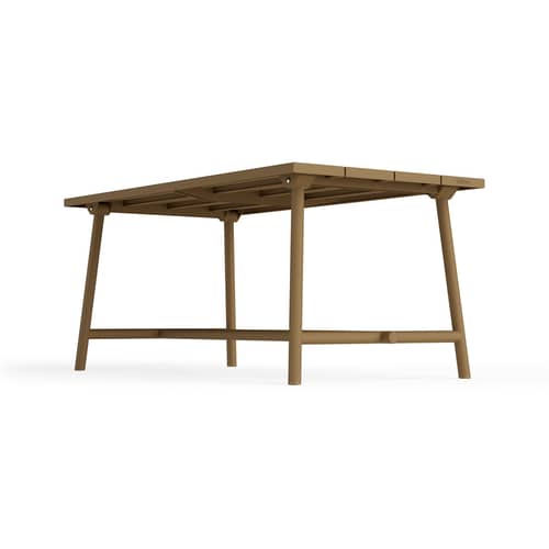 Table rectangulaire Fred\'s métal marron / 170 x 90 cm - 6 personnes - Fatboy - Marron Mochaccino - Aluminium