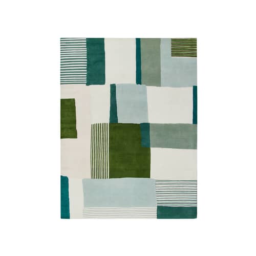Teppich Boro textil grün / 170 x 240 cm - Handgetuftet - Maison Sarah Lavoine - Eukalyptus - Baumwolle, Wolle
