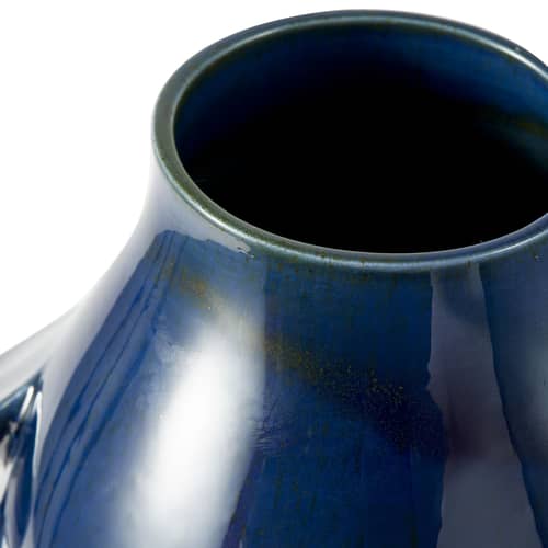 Vase Quillie Small céramique bleu / Ø 18 x H 32 cm - POLSPOTTEN - Bleu - Céramique émaillée