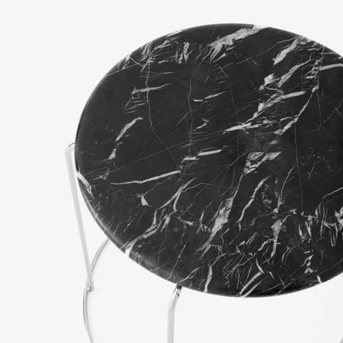 Accessoire / Plateau marbre pour tabouret Wire VP11 - &tradition - Noir - Marbre Marquina