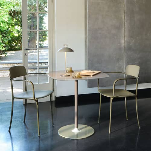Armlehnstuhl Savoia plastikmaterial grün - Kartell - Grün - bemaltes Aluminium, Technoplymer