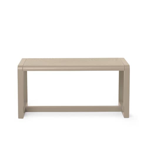 Banc enfant Little Architect bois beige / L 62 cm - Ferm Living - Beige Cachemire - Contreplaqué de frêne, Frêne massif