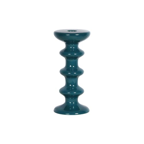 Slave Candle stick ceramic blue / Ceramic - H 20 cm - Maison Sarah Lavoine - Sarah blue - Ceramic