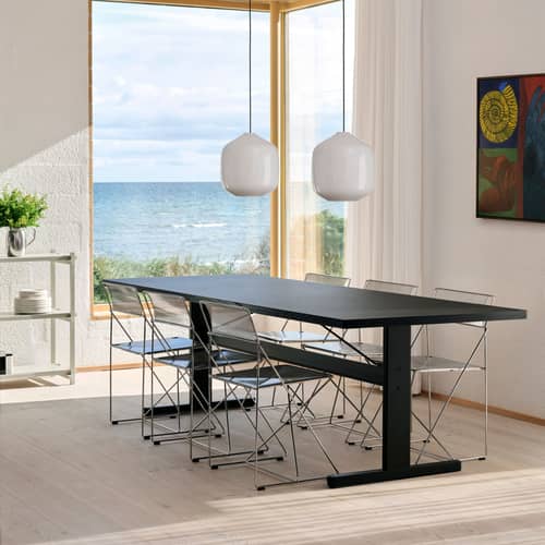 Chaise empilable X-Line INDOOR métal argent / Réédition 1977 - Acier perforé - Hay - Chromé / Chromé - Acier chromé, Tôle d\'acier perforée